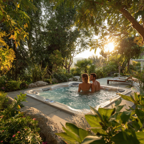 Catalonia Aqua eleva tu bienestar con el dise&ntilde;o y la tecnolog&iacute;a del jacuzzi Delfi.